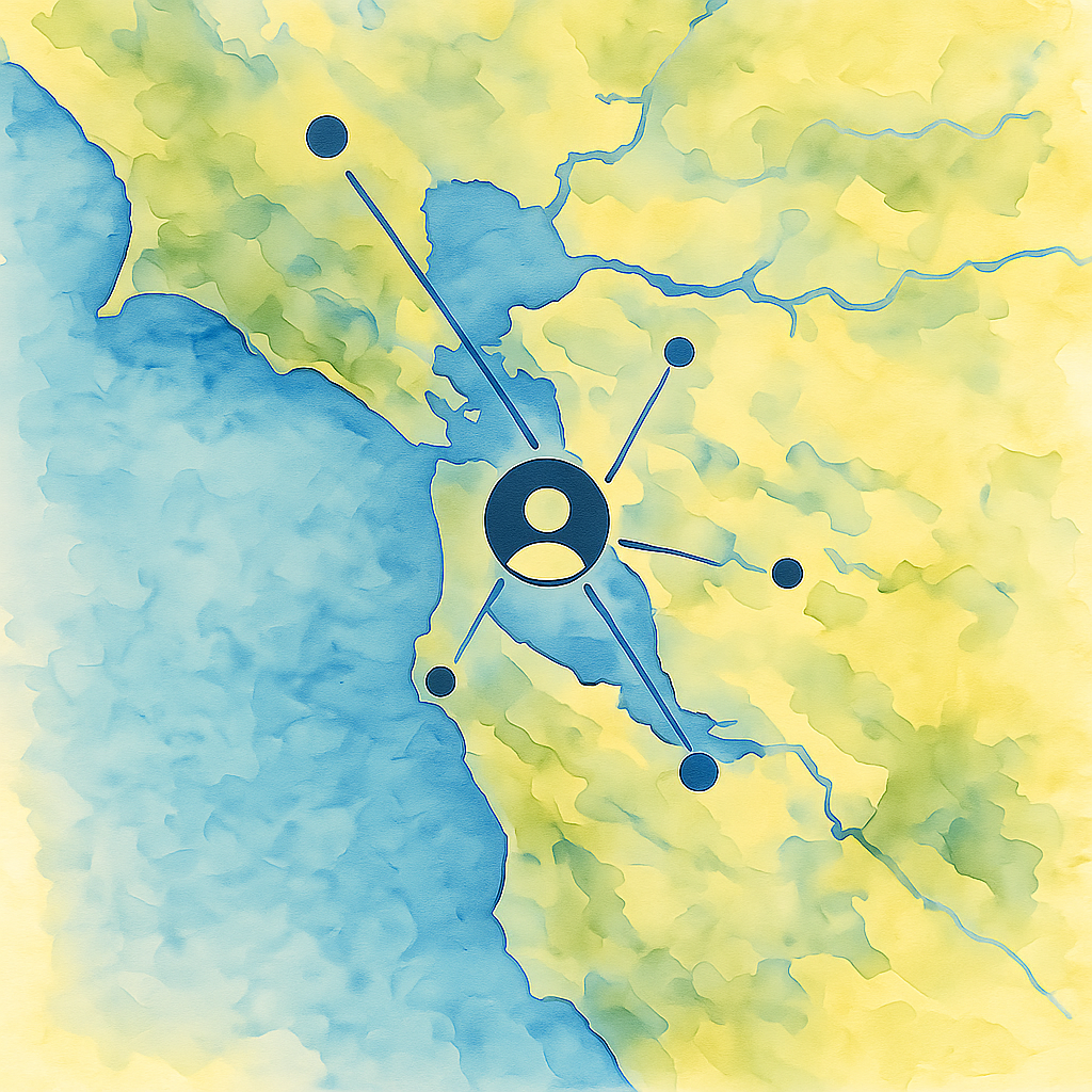 Multi-location business network visualization